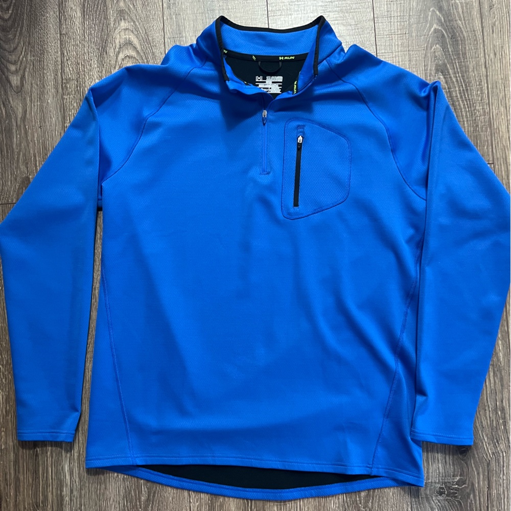 Under Armour Blue Performance Jacket with Mock Neck